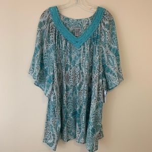 Catherines Lace  Neck  Blouse